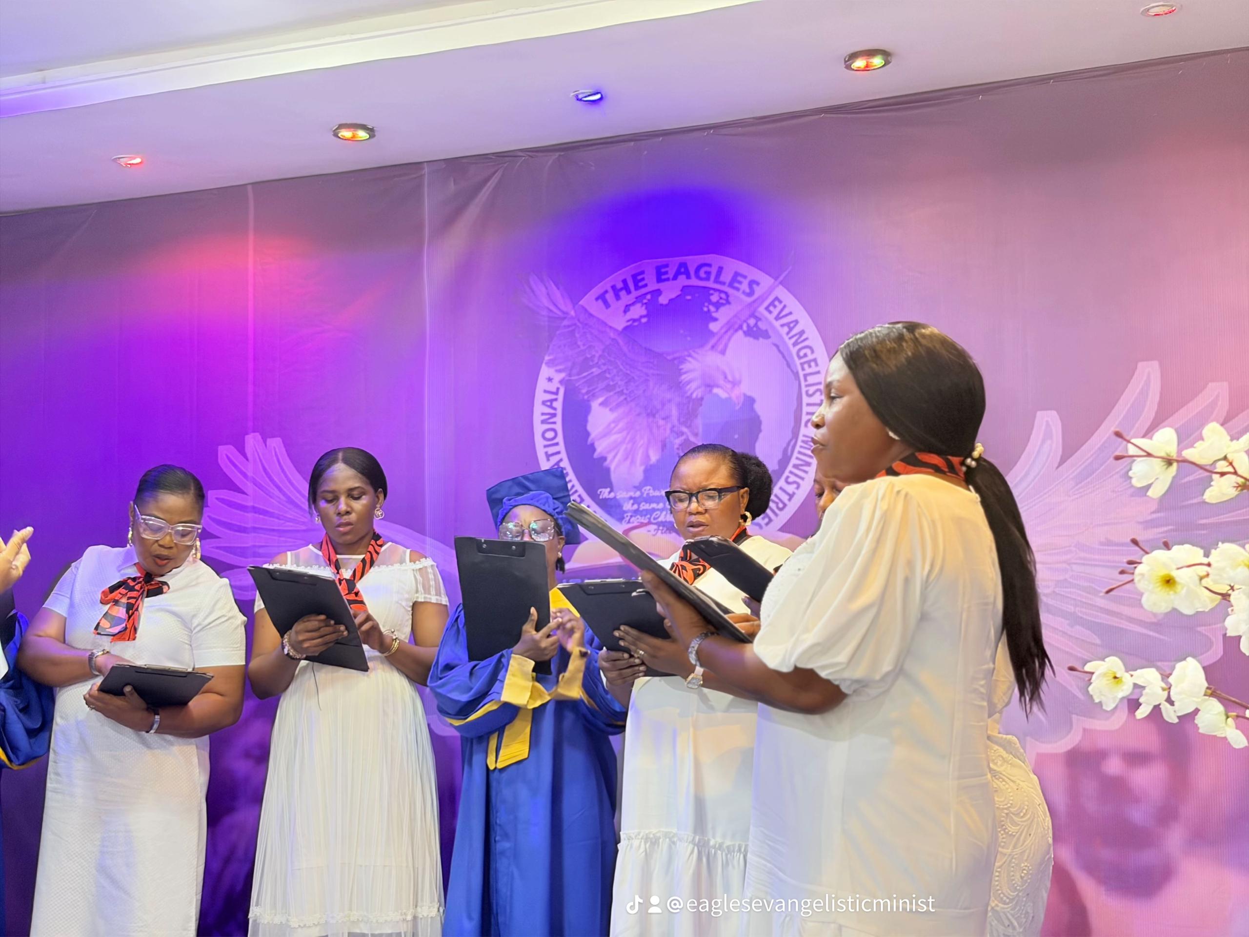 Worship team during a church service