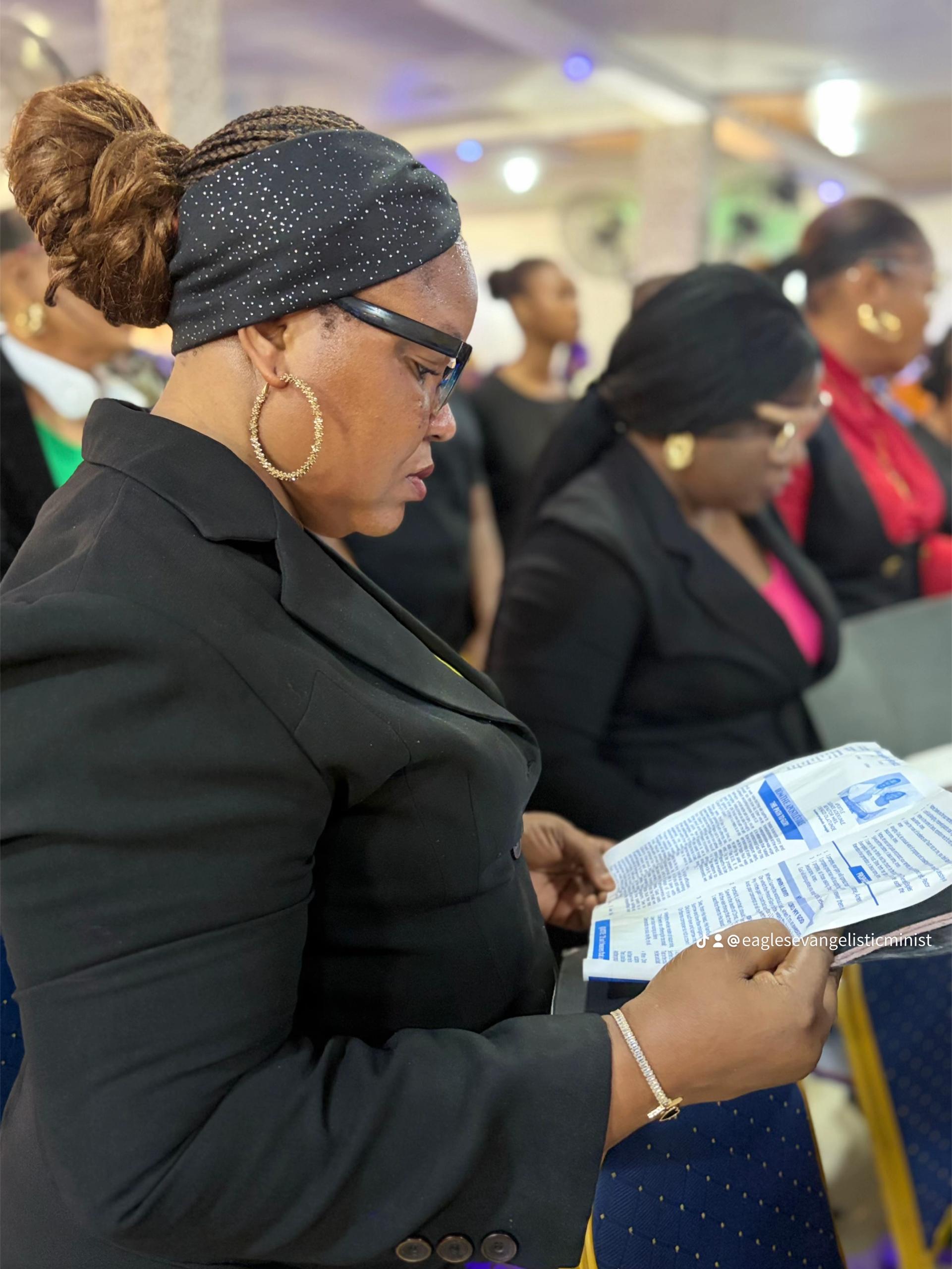 Members receiving the Word of God