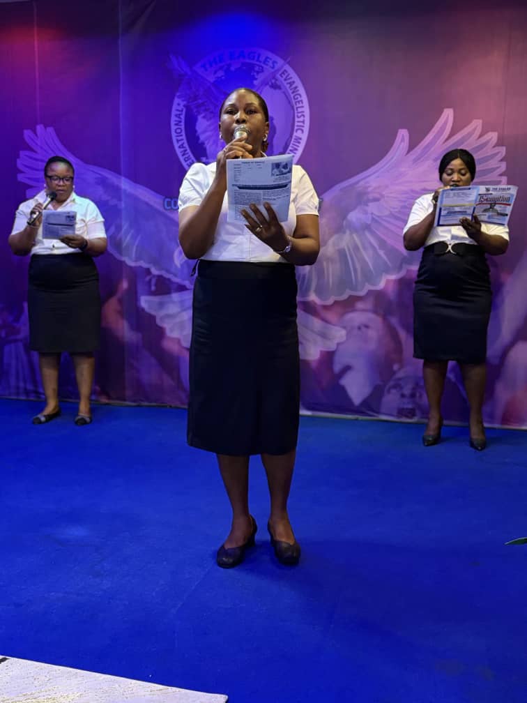Choir members ministering through music
